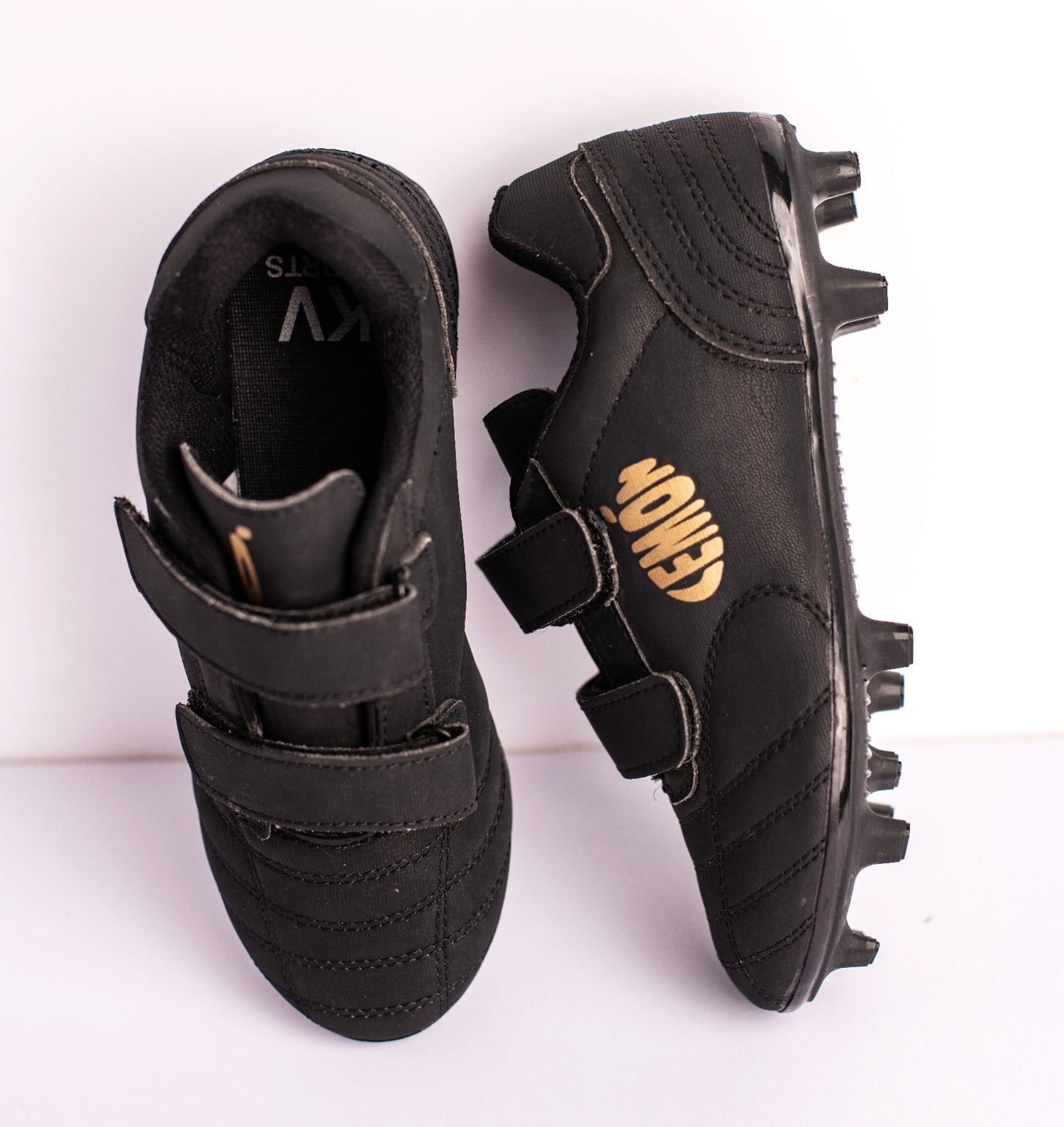 Lemon Series 1 Football Boots (With Velcro) - Black