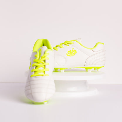 Lemon Series 1 Football Boots (With Laces) - White-Fluorescent