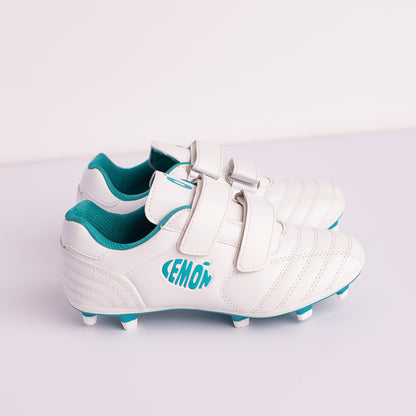 Lemon Series 1 | Football Boots (With Velcro) - White-Green